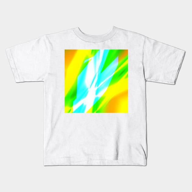 yellow pink green blue abstract texture Kids T-Shirt by Artistic_st